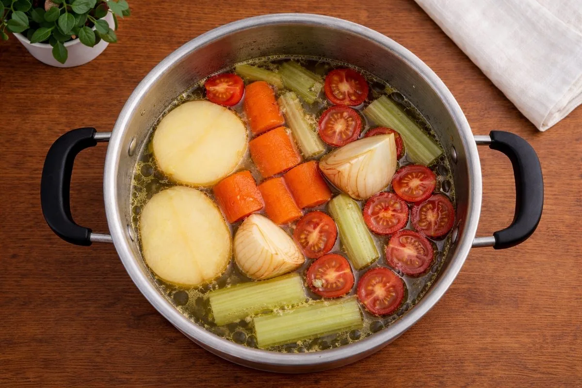 Brodo vegetale base (da verdure fresche)