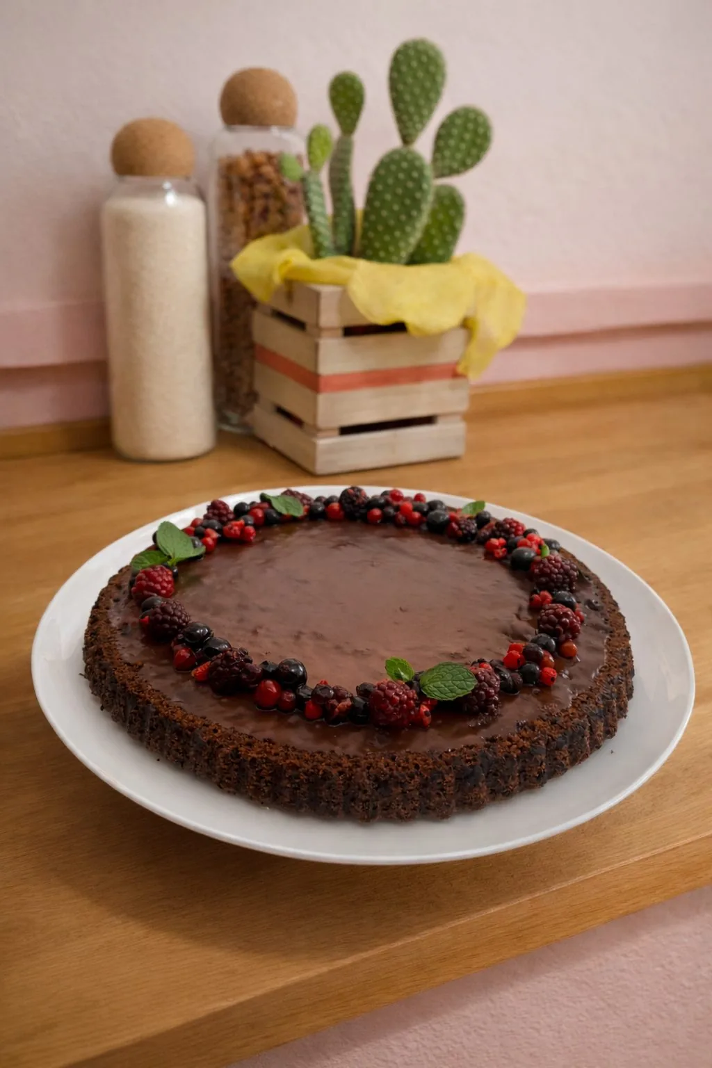 Dettaglio della ganache al cioccolato